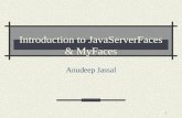 1 Introduction to JavaServerFaces & MyFaces Anudeep Jassal.