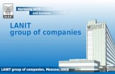 LANIT group of companies, Moscow, 2015 информационных технологий and business Harmony of IT LANIT group of companies.