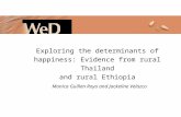 Exploring the determinants of happiness: Evidence from rural Thailand and rural Ethiopia Monica Guillen Royo and Jackeline Velazco.