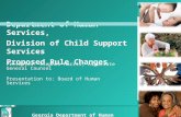 Department of Human Services, Division of Child Support Services Proposed Rule Changes Presenter: Stephen Harris, Associate General Counsel Presentation.