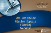 CON 110 Review Mission Support Planning Key Concepts.