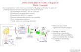 © 2000 by Prentice Hall Upper Saddle River NJ ION IMPLANTATION - Chapter 8 Basic Concepts Ion implantation is the dominant method of doping used today.