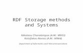 RDF Storage methods and Systems Nikolaou Charalampos (A.M.: M953) Kotsifakos Alexios (A.M.: M964) Department of Informatics and Telecommunications.