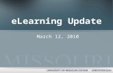 ELearning Update March 12, 2010. National Trends Approximately 1.9 million students were studying online in the fall of 2003 In 2009, 11.9 million students.
