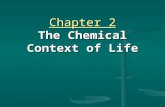 Chapter 2 The Chemical Context of Life. A. Elements and Compounds 1. Matter consists of chemical elements in pure form and in combinations called compounds.