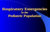 Respiratory Emergencies in the Pediatric Population Respiratory Emergencies in the Pediatric Population.
