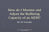 How do I Monitor and Adjust the Buffering Capacity of an AEM? Mr. M. Gonzalez How do I Monitor and Adjust the Buffering Capacity of an AEM?