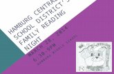 HAMBURG CENTRAL SCHOOL DISTRICT’S FAMILY READING NIGHT MARCH 28, 2014 6:30-9PM HAMBURG MIDDLE SCHOOL.