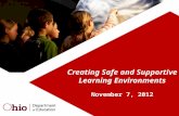 Creating Safe and Supportive Learning Environments November 7, 2012.