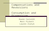 Compensations and Reversions Consumption and Dispersion Duane Castaldi Matt Pickett Lauren Ziatyk.
