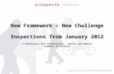 New Framework – New Challenge Inspections from January 2012 A Conference for Headteachers, Senior and Middle Leaders in Schools 1.