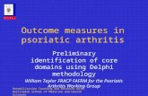 Rehabilitation Teaching and Research Unit, Wellington School of Medicine and Health Sciences Outcome measures in psoriatic arthritis Preliminary identification.