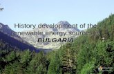 History development of the renewable energy sources in BULGARIA.