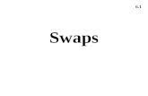 6.1 Swaps. 6.2 Nature of Swaps A swap is an agreement to exchange cash flows at specified future times according to certain specified rules.