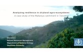 Analyzing resilience in dryland agro-ecosystems A case study of the Makanya catchment in Tanzania Elin Enfors Natural Resources Management Department of.