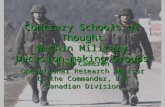 Contrary Schools of Thought Within Military Decision- making Groups Fred Cameron Operational Research Advisor to the Commander, 1st Canadian Division Fred.