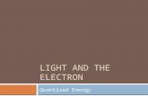 LIGHT AND THE ELECTRON Quantized Energy. The Wave-Particle Duality  Light sometimes behaves like a wave. At other times, it acts as a particle.  Scientists.