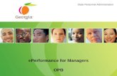 EPerformance for Managers OPB State Personnel Administration.