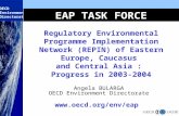 1 OECD Environment Directorate Regulatory Environmental Programme Implementation Network (REPIN) of Eastern Europe, Caucasus and Central Asia : Progress.
