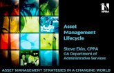 Asset Management Lifecycle Steve Ekin, CPPA GA Department of Administrative Services.