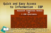 Research Committee Module #1 Research Committee Module #1 1 CNE Available Created by Joni Walton, RN PhD ACNS BC There is no conflict of interest in the.