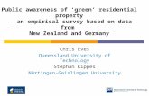 Chris Eves Queensland University of Technology Stephan Kippes Nürtingen-Geislingen University Public awareness of ‘green’ residential property – an empirical.