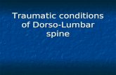 Traumatic conditions of Dorso-Lumbar spine.
