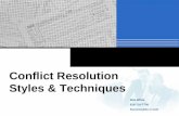 Bob White 816-716-7736 Success@kc.rr.com Conflict Resolution Styles & Techniques.