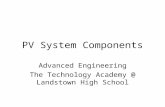 PV System Components Advanced Engineering The Technology Academy @ Landstown High School.