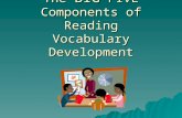 The BIG FIVE Components of Reading Vocabulary Development.