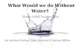 What Would we do Without Water? Grade 4 MST Inquiry Unit by Aislinn Forbes, Julie Jackson & Janine Miller.