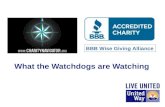 What the Watchdogs are Watching BBB Wise Giving Alliance.