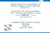 Social Return on Investment of Mutual Support Based Housing Projects: Potential for Socio-Economic Cost Savings and Higher Living Quality Sarah Borgloh.