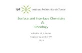 Surface and Interface Chemistry  Rheology Valentim M. B. Nunes Engineering Unit of IPT 2014.