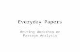 Everyday Papers Writing Workshop on Passage Analysis.