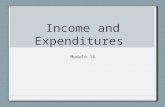 Income and Expenditures Module 16. Learning Objectives 1.The nature of the multiplier, which shows how initial changes in spending lead to further changes.