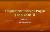 1 / 40 Implementation of Paging in uCOS-II 20100422 Ke, Dian Chia.