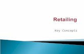 Key Concepts.  Over 1 million U.S. retailers employ more than 15 million people  Retailers account for 11.6 percent of U.S. employment  Retailing accounts.
