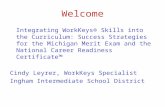 Welcome Integrating WorkKeys® Skills into the Curriculum: Success Strategies for the Michigan Merit Exam and the National Career Readiness Certificate™