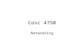 Cosc 4750 Networking. The basics Machine A and Machine B have a connection to a network When Machine A wants to “talk” to machine B, it creates a packet.