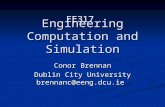 Engineering Computation and Simulation Conor Brennan Dublin City University brennanc@eeng.dcu.ie EE317.