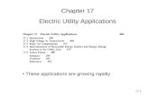 17-1 Copyright © 2003 by John Wiley & Sons, Inc. Chapter 17 Electric Utility Applications Chapter 17 Electric Utility Applications These applications are.