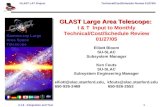 GLAST LAT Project Technical/Cost/Schedule Review 01/27/05 4.1.9 - Integration and Test 1 GLAST Large Area Telescope: I & T Input to Monthly Technical/Cost/Schedule.