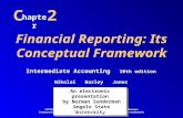 Financial Reporting: Its Conceptual Framework C hapter 2 An electronic presentation by Norman Sunderman Angelo State University An electronic presentation.
