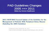 PAD Guidelines Changes 2005 >>> 2011 Slides by Omron Healthcare Published online September 29, 2011 .