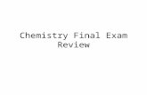 Chemistry Final Exam Review. 1.Calculate the molar mass of: (Ca(C 2 H 3 O 2 ) 2 ) Ca = 40.1 g/mol 4 * C = + 48.0 g/mol 6 * H = + 6.0 g/mol 4 * O 2 = +