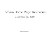 Vdara Home Page Revisions December 20, 2010 Julie Hoffmann.