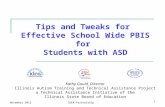 Tips and Tweaks for Effective School Wide PBIS for Students with ASD Kathy Gould, Director Illinois Autism Training and Technical Assistance Project a.