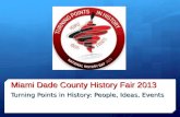 Miami Dade County History Fair 2013 Turning Points in History: People, Ideas, Events.