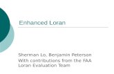 Enhanced Loran Sherman Lo, Benjamin Peterson With contributions from the FAA Loran Evaluation Team.